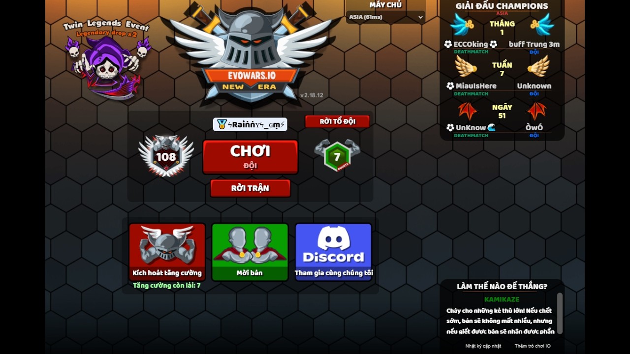 EvoWars io  Nay chơi acc chính mà lụm đc 1m1 điểm