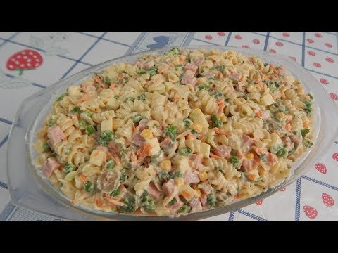 Vídeo: Salada De Macarrão E Presunto