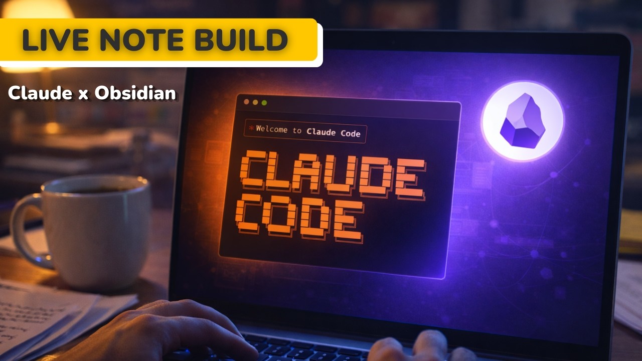 Building Notes Live with Claude Code + Obsidian - YouTube