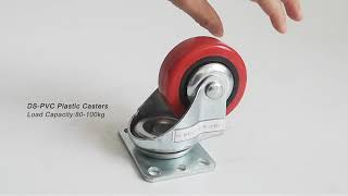 Light Duty PVC Plastic Casters: Swivel Plastic Caster Wheels