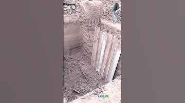 Amazing work : “Excavator punching steel sheet pile fence underground”