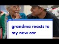 Grandma reacts to my new tesla 