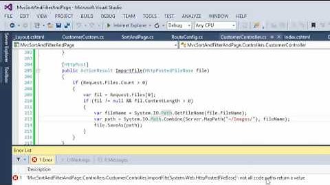 MVC - Fix error -The name 