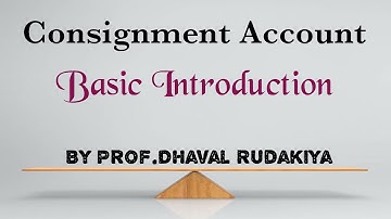#1 Consignment Accounts ~ Introduction and Overview