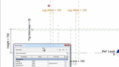 Revit parametric table