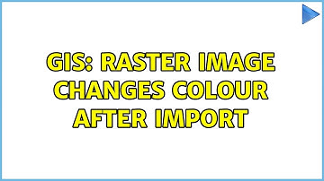 GIS: Raster image changes colour after import (2 Solutions!!)