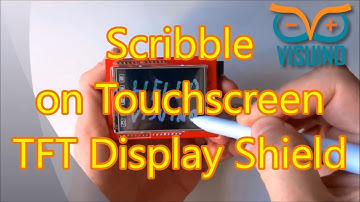 Video Tutorial: Program Arduino UNO with Visuino to Draw on TFT Touchscreen Display Shield with Pen