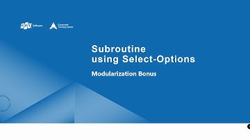 ABAP Course 06 - Modularization Bonus 1 - Subroutine using Select-Options