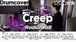 Creep - Radiohead ㅣdrum coverㅣScoreㅣSheet Music ㅣTutorial ㅣ 드럼 악보