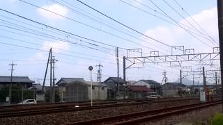 JR貨物 臨8865列車 EF64 1036号機[愛]+EF210-145号機[吹](ﾑﾄﾞ)+チキ車6000形式４両+チキ車5500形式３両(九チキ車)