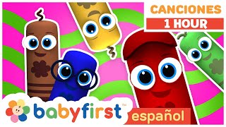 Cinco Crayones Saltando en La Cama | 5 Monitos | Musica Para Niños | 1 HORA | BabyFirst Español