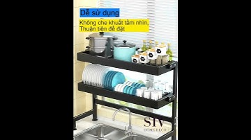 Kệ đựng bát đĩa, Trên Bồn Rửa Bát Cao Cấp Đa Năng 1/2 Tầng Kệ Để Chén Đĩa Trên Bồn Rửa Bát #shorts