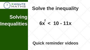 Solve quadratic inequalities 3 - GCSE question grade 7+