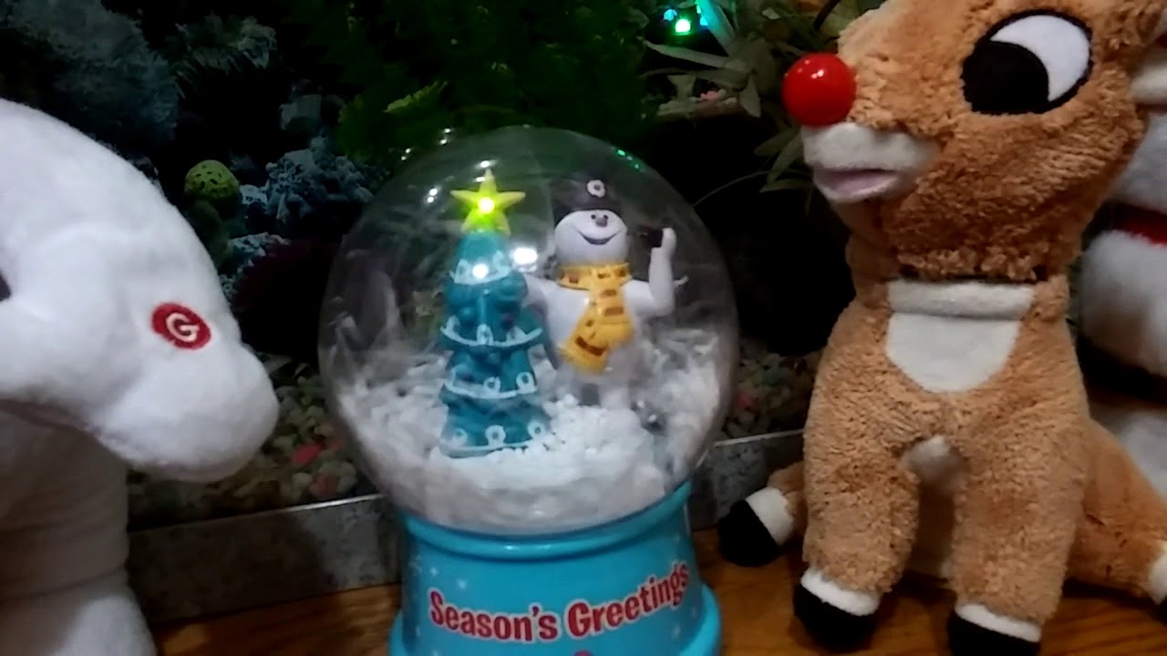 Gemmy animated snow globe Frosty the Snowman - YouTube
