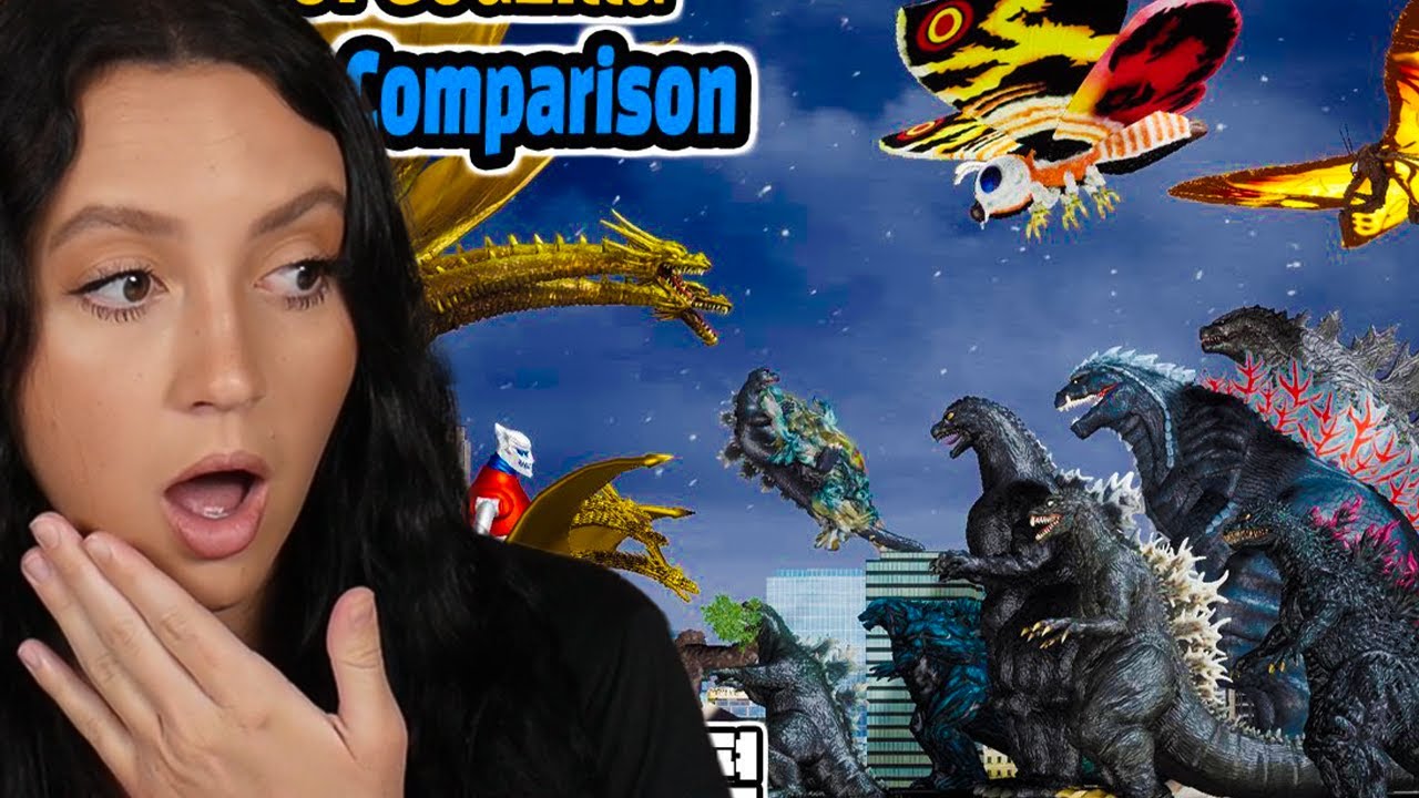 reacting-to-evolution-of-godzilla-monsters-battle-size-comparison