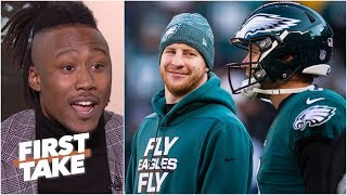 Brandon Marshall predicts Carson Wentz replaces Nick Foles next season | First Take