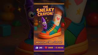 The Sneaky Crayon’s🖍️#FunnyKidsStory #3DAnimation #KidsShorts #ColorfulAdventure #FunForKids