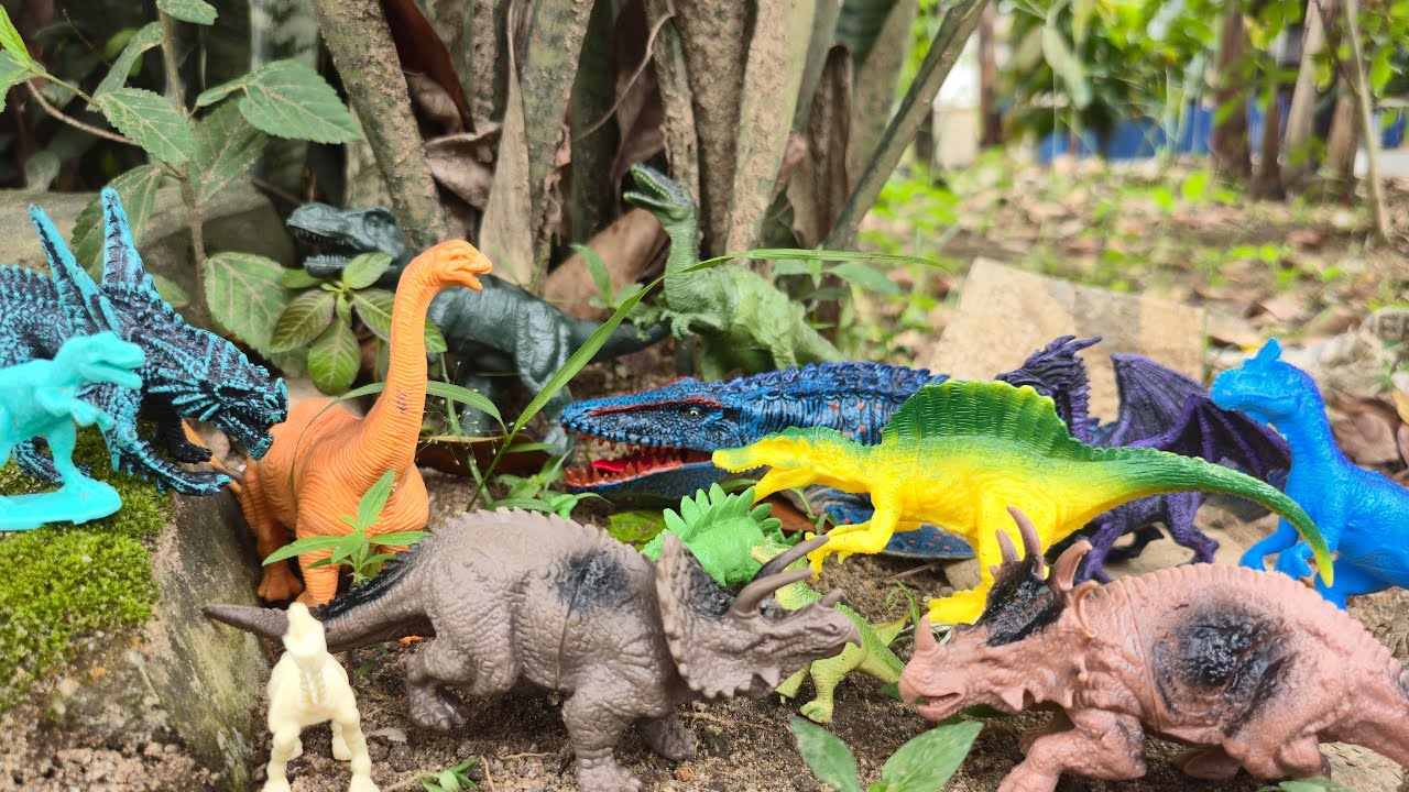 Menemukan Dinosaurus T-Rex Spinosaurus Brachiosaurus Ankylosaurus Velociraptor Stegosaurus Dragon