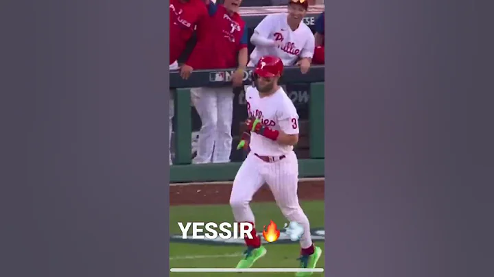 BRYCE HARPER DOES NOT FOOL AROUND!!💨😱-#shorts #baseball #mlb