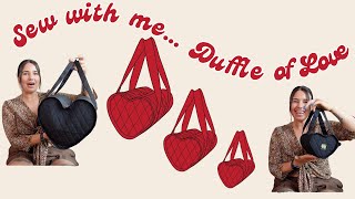 Duffle of love sew along tutorial. Sewing pattern with 3 sizes included.