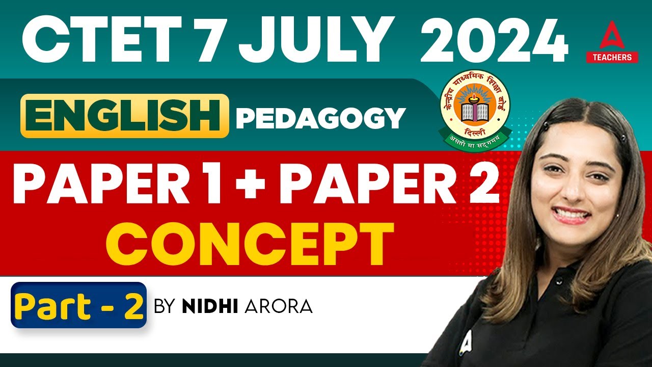 CTET English Pedagogy 2024 | English Pedagogy #2 For CTET Paper 1 & 2 ...