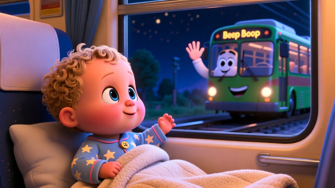 Bedtime Story Train Ride 🚂🌙 Gentle Toddler Song | Learn Numbers, Colors, and Sleepy Time