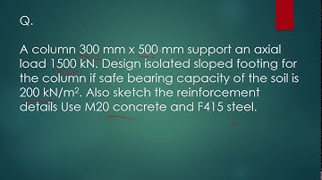 Design of isolated sloped footing