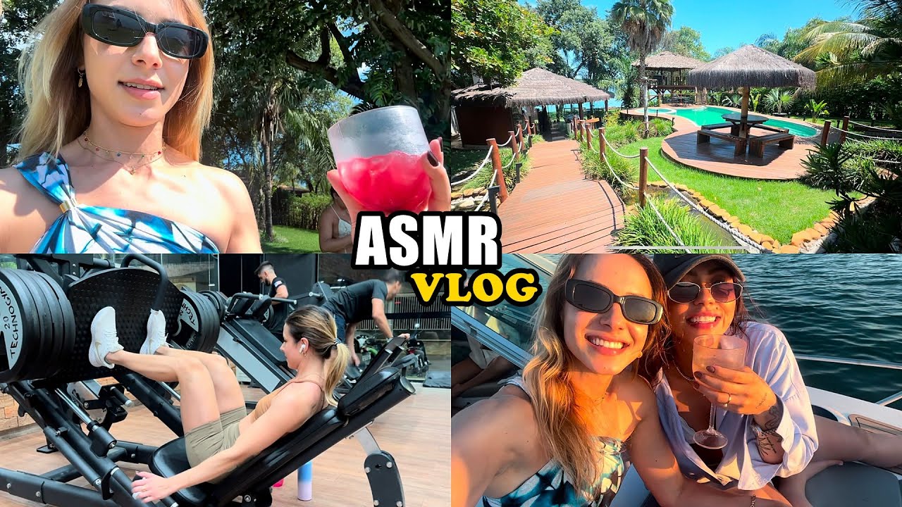 ASMR VLOG - UM FIM DE SEMANA COMIGO 🌴 rancho, passeio de lancha, treino e muito mais..