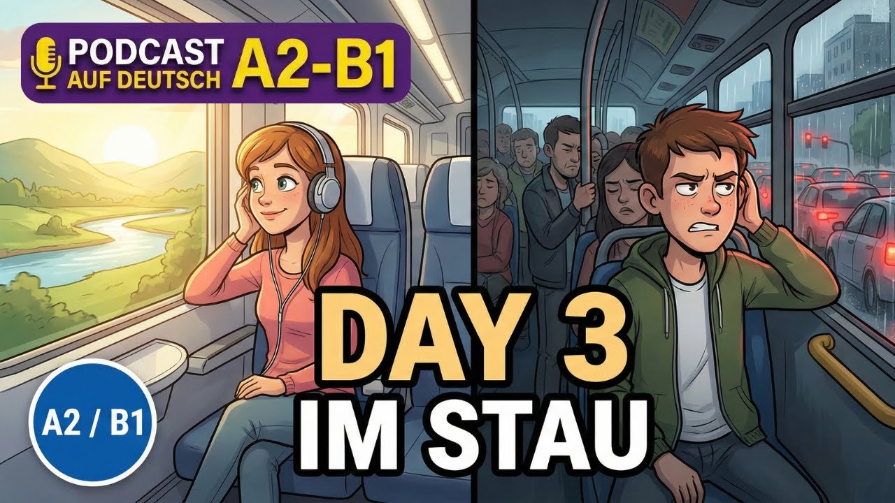 Day 3: Real German Conversation — Traffic & Commuting | German101 Podcast (A2-B1)