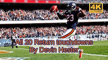 All 20 Return Touchdowns by Devin Hester *HIGHEST QUALITY* [4K60fps]