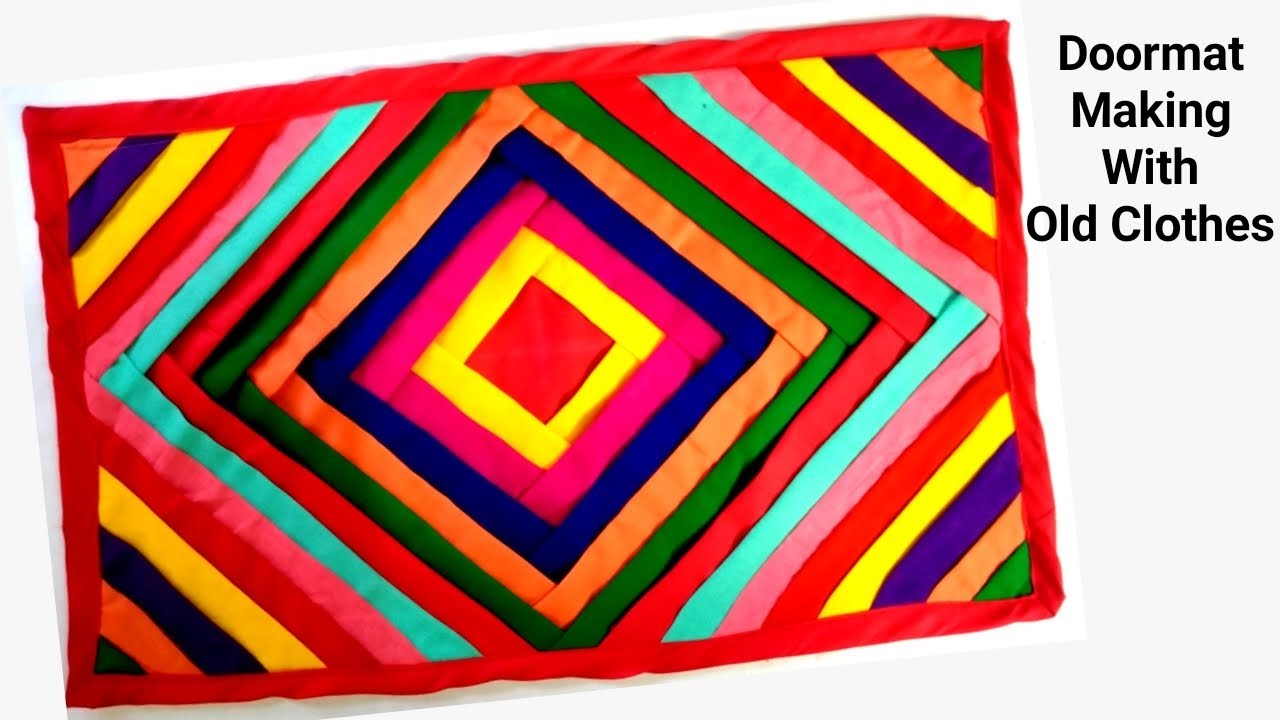 DIY Doormat Ideas With Old Clothes/Doormat Making At Home/Paydan banana