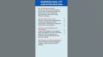 Business Analyst Interview Questions and Answers
