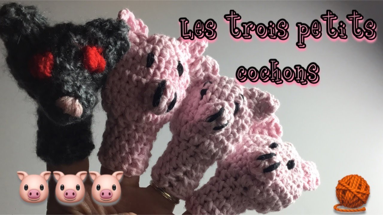 Ensemble de marionnettes à doigts au crochet Animaux domestiques et  sauvages. Crochet de marionnettes à doigts. -  France