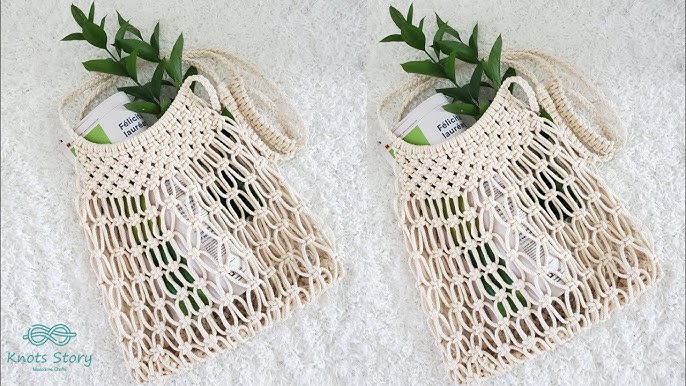 Sac filet en macramé