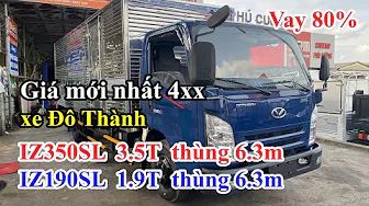 Giá xe tải Đô Thành IZ350SL 3.5 tấn thùng 6.3 mét và xe tải Đô thành IZ190SL 1.9 thùng 6.3m thumbnail