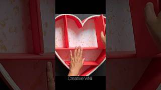 DIY Heart Shape cardboard Home Organizer 💫 #shorts #diy #craft #homedecor #ashortaday #youtubeshorts screenshot 1