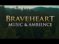 Braveheart music  ambience  calming scottish music with beautiful nature in 4k