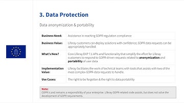 Demo on GDPR related features in Liferay DXP