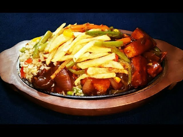 Chilli Paneer Sizzler Recipe | Best Sizzler Recipe | Paneer Shashlik Sizzler | Sizzler Chilli Paneer | Plates Of Love