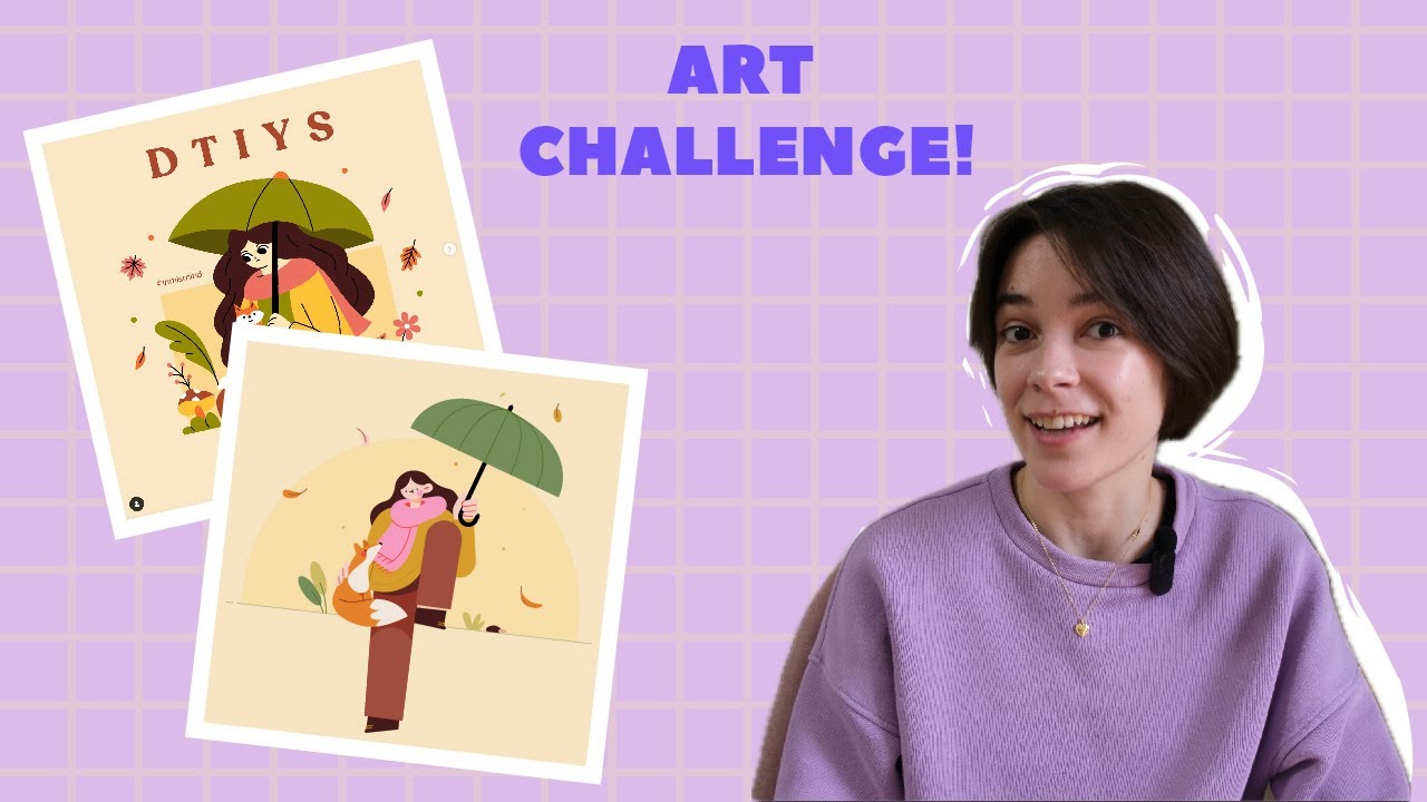 Art vlog: DTIYS Drawing Chalenge / Drawing a Vector Illustration - YouTube