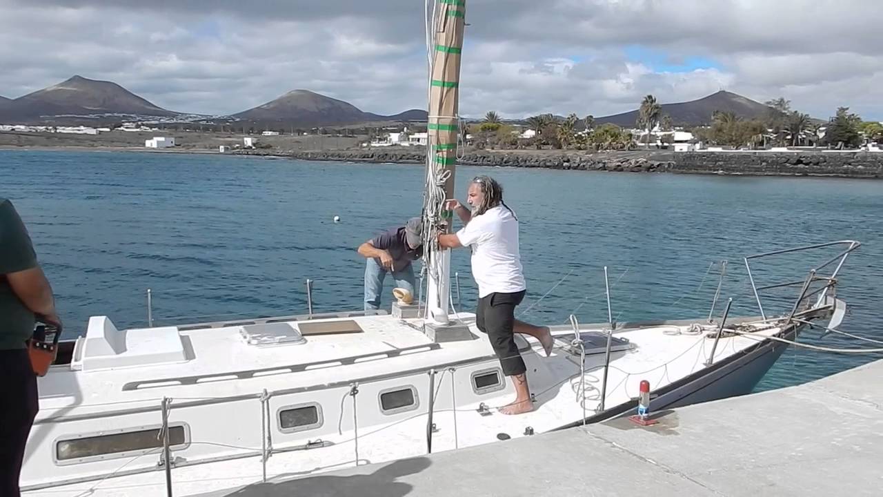 Puesta Palo Velero Voyage 2016 Lanzarote
