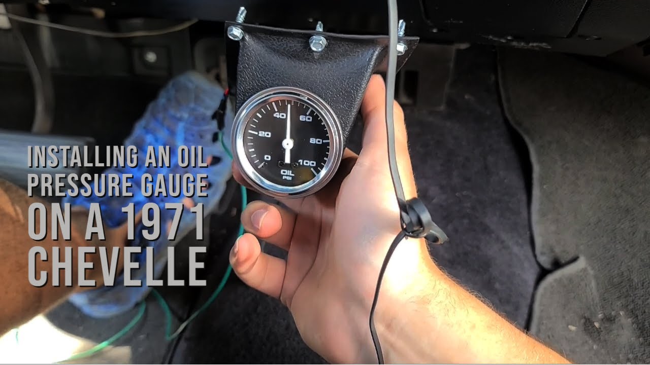 How To Install an Oil Pressure Gauge on A 1971 Chevelle YouTube