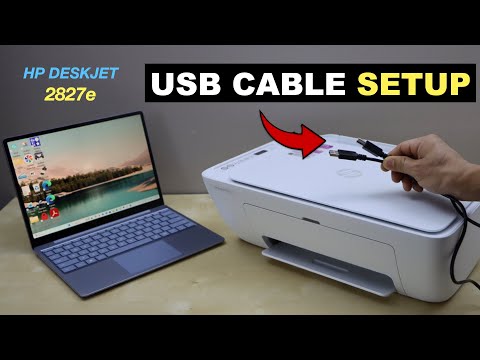 HP DeskJet 2827e USB Cable Setup Windows Laptop, Quick Setup for Scanning & Printing.