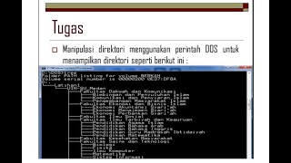 Cara Manipulasi Direktori Menggunakan Perintah DOS SISTEM OPERASI