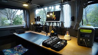 Furgoneta de acampada furtiva | Relájese en una base secreta en constante evolución | ASMR