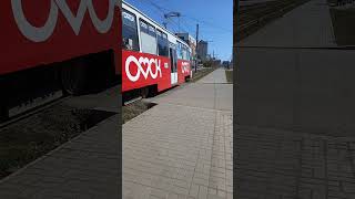 Трамвайный вагон №84 Омск, маршрут №4.