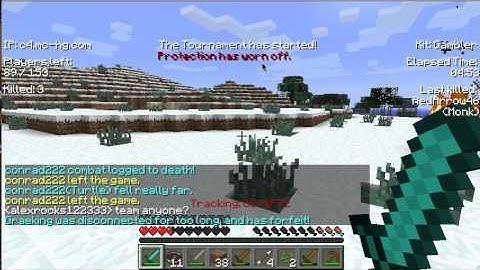 DIAMOND ARMOR IN MCPVP HUNGER GAMES FROM GAMBLER (FAIL)