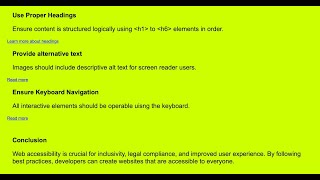 Accessible Links - Links are essential for web navigation, guiding users to relevant content.