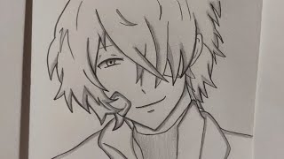 رسم دازاي من انمي الكلاب الضالة drawing dazai