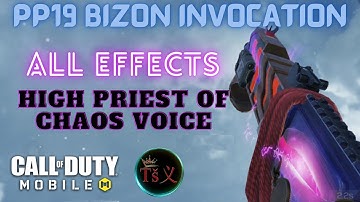 Legendary PP19 Bizon Invocation | Gun, Kill & Muzzle Effects | Iron Sight | Priest Voice | CODM